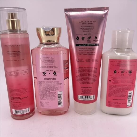 Bath & Body Works STRAWBERRY SODA set Lotion Shower Gel Fragrance Mist Cream - Picture 4 of 4